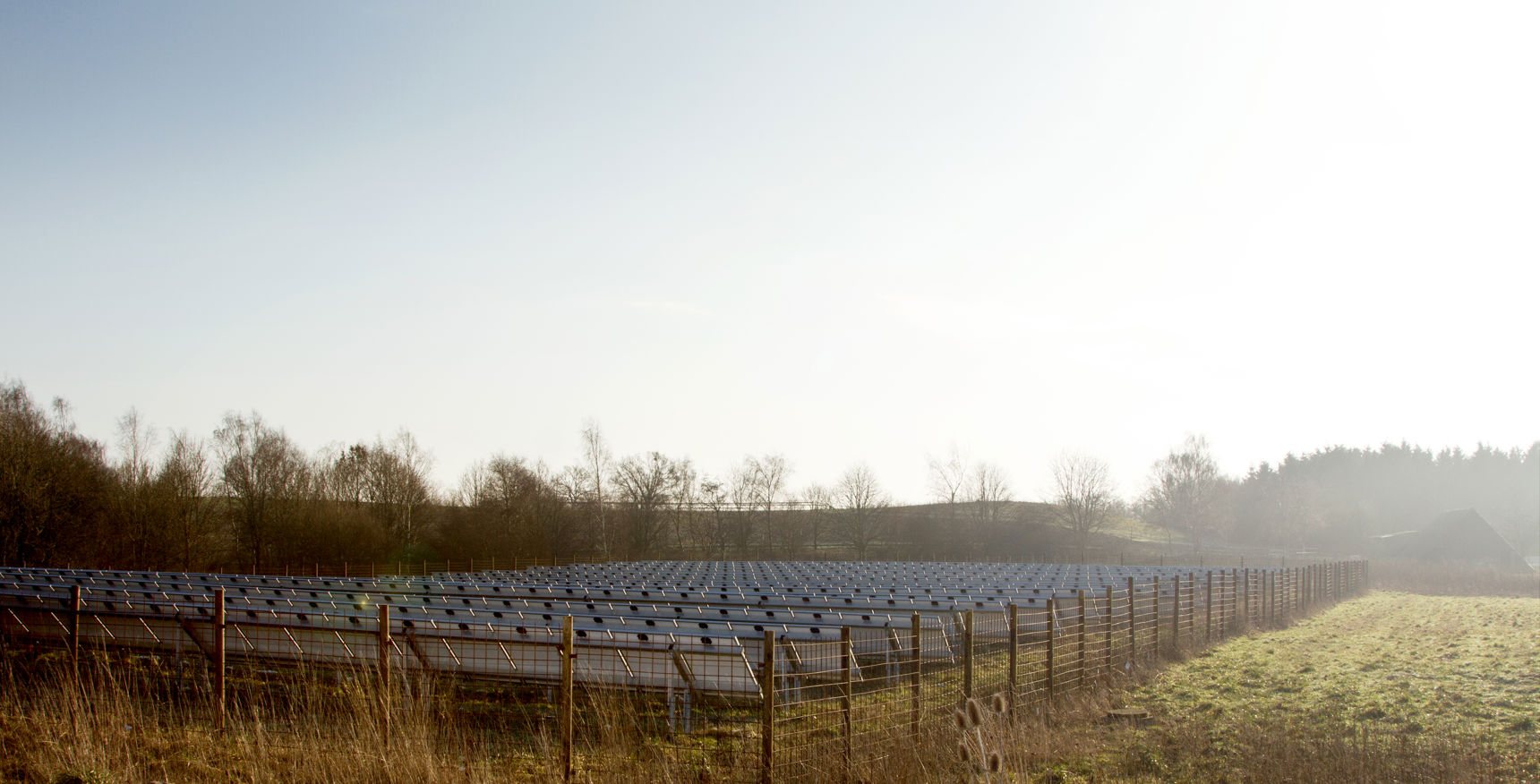 Solceller i landskab