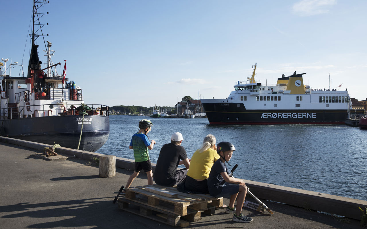 Ærøfærgen ud for Svendborg Havn