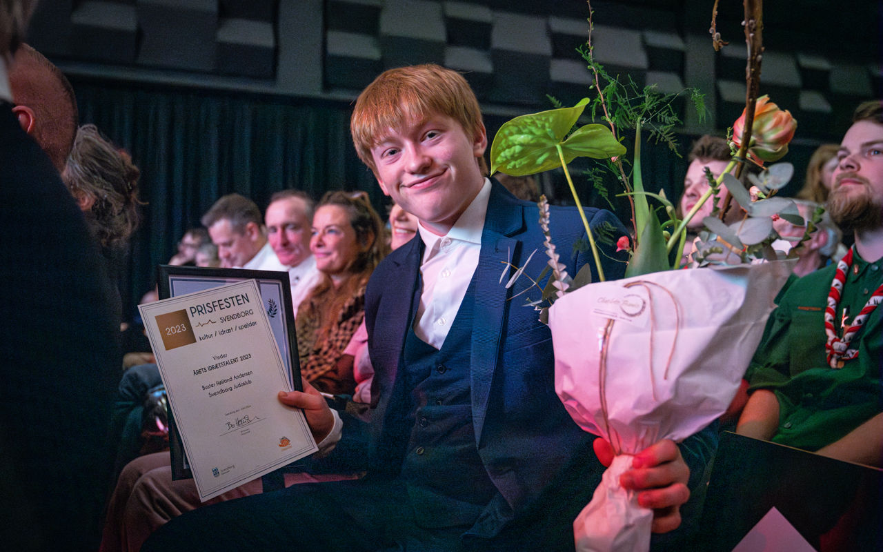 Vinderen af Årets Idrætstalentpris, Buster Højland Andersen, Prisfesten 2023