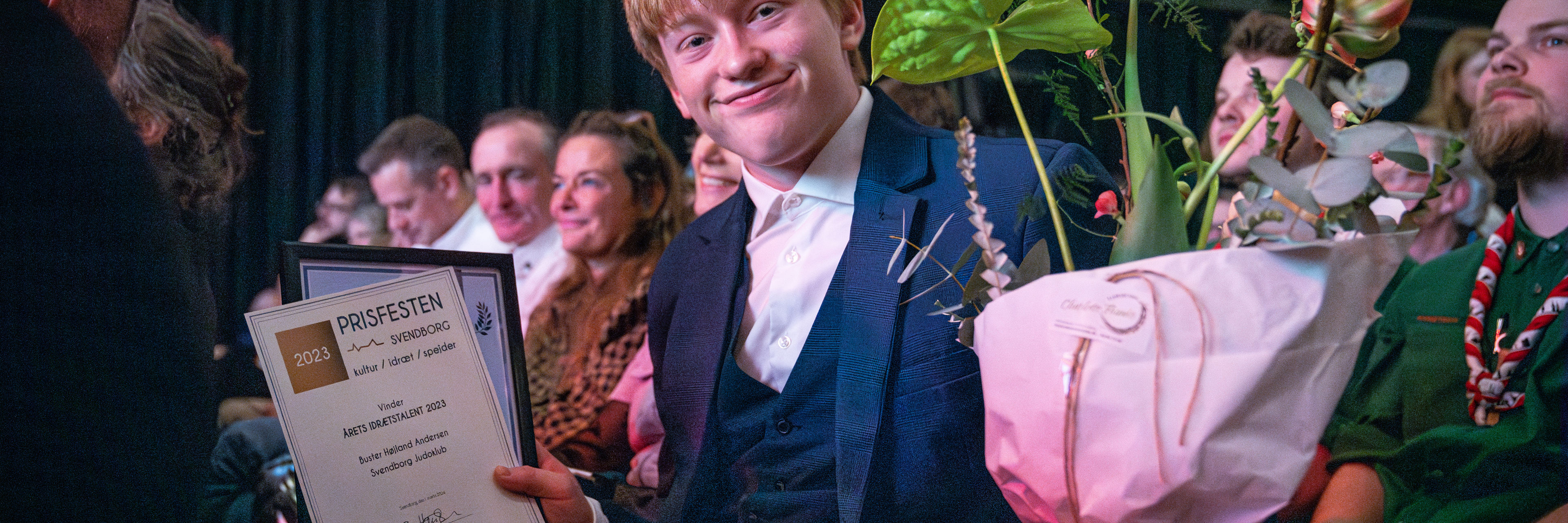 Vinderen af Årets Idrætstalentpris, Buster Højland Andersen, Prisfesten 2023