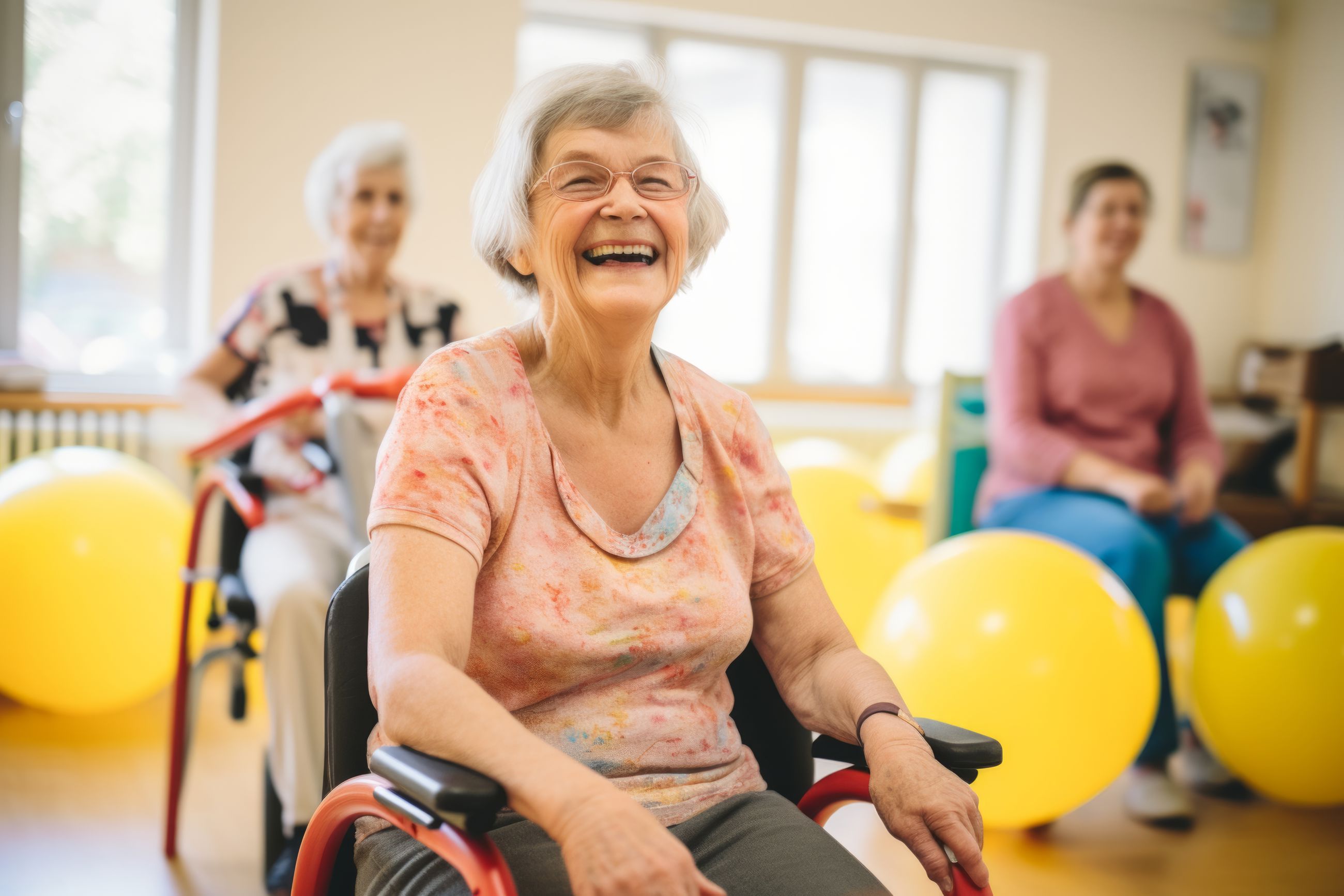 Kvinde i kørestol træner