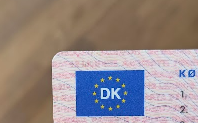 Hjørne af dansk kørekort