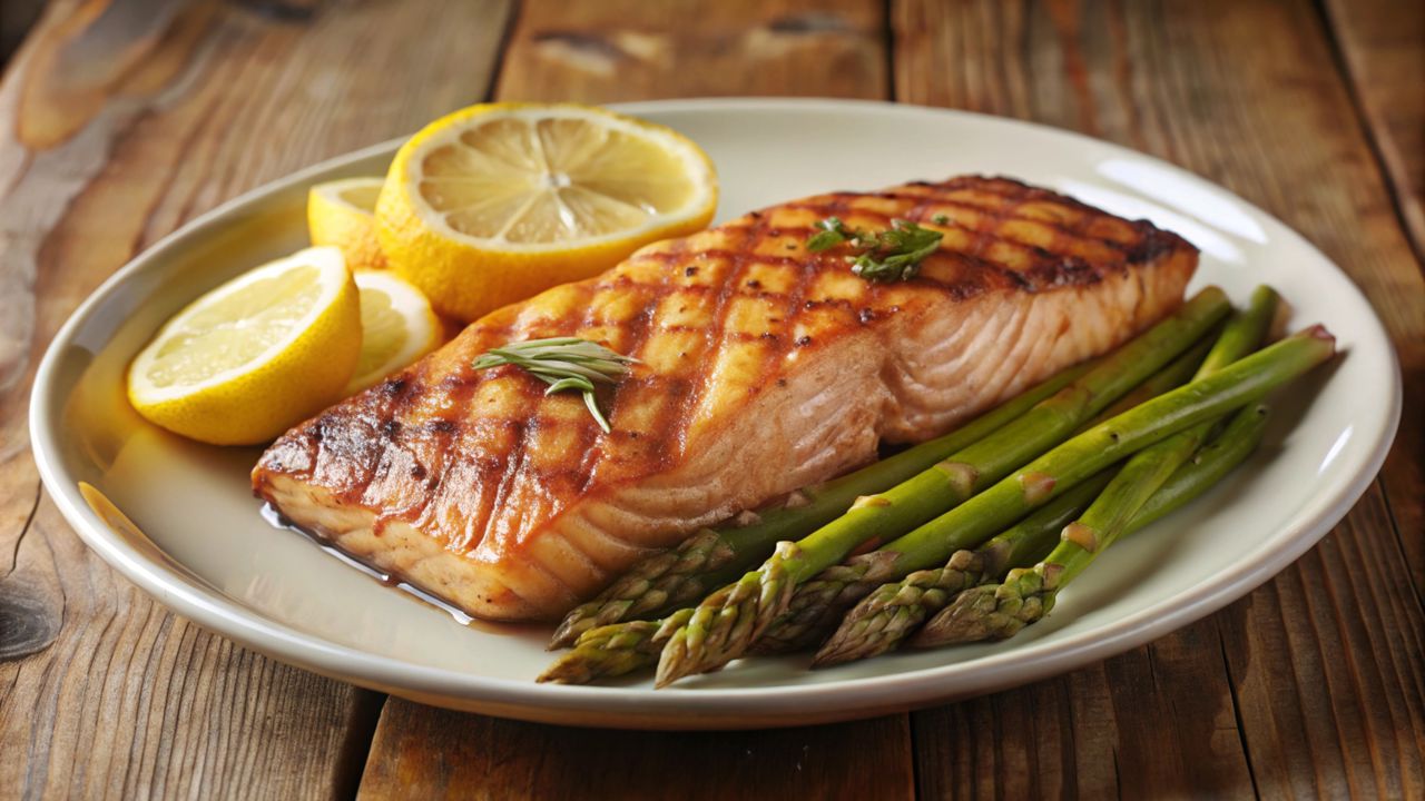 Laksefilet med asparges